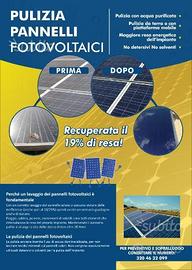Pannelli Fotovoltaici pulizia