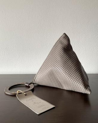 Borsa in pelle, edizione numerata, grigio