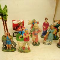 PRESEPIO 30 STATUINE GESSO CARTAPESTA TERRACOTTA
