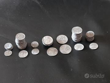 64 monete lire in alluminio 