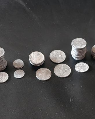 64 monete lire in alluminio 