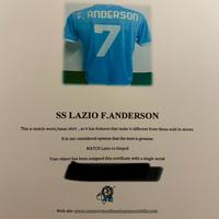 Maglia SS Lazio match worn F.Anderson 7 COA