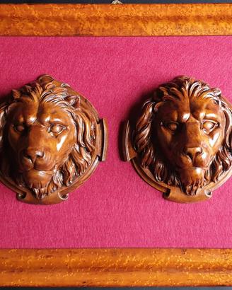 Sculture leoni fine 800 in cornice