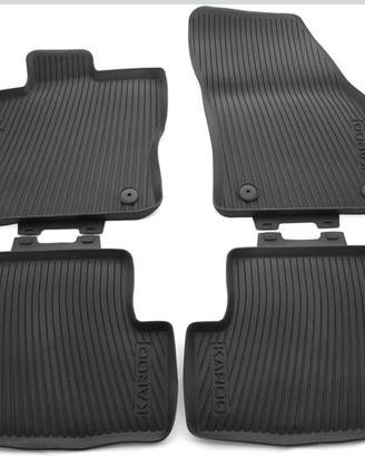 Set tappeti in gomma skoda karoq origibali nuovi