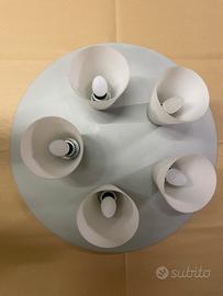 Lampadario grigio/argentato