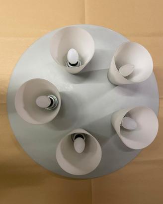 Lampadario grigio/argentato