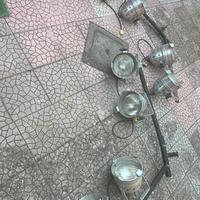 8 fari da palco PAR 56 short eco - 500W con staffe