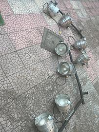 8 fari da palco PAR 56 short eco - 500W con staffe