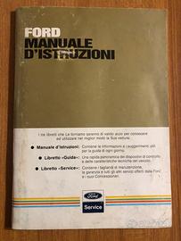 Manuale Istruzioni Ford anni 80