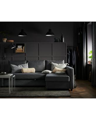 Divano letto con chaise longue contenitore