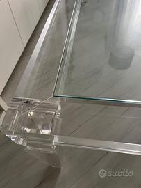 Tavolo plexiglass e cristallo
