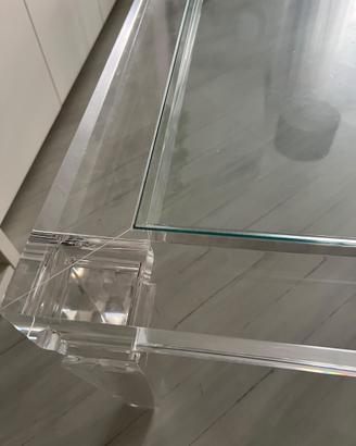 Tavolo plexiglass e cristallo