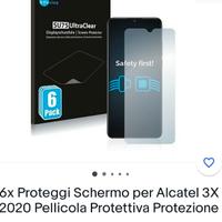 5 Pelicole protettive per Alcatel 3X