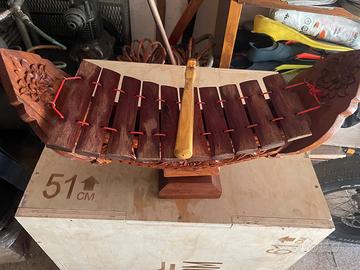 Raro Antico xilofono thailandese in legno 10 note,