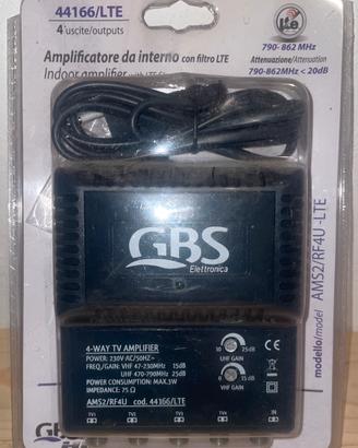 Amplificatore segnale antenna tv con filtro LTE