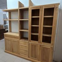 libreria in noce nazionale grezza 