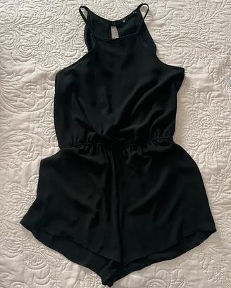 Tutina nera con pantaloncino