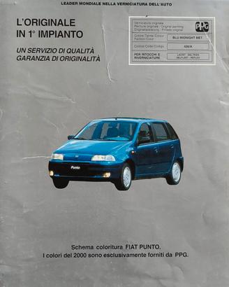 Campionario colori Fiat Punto e Gt Turbo Sporting 