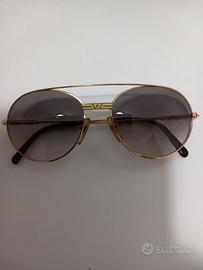 Occhiali Carrera Vintage anni '80 placcati Oro-