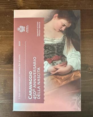 Cofanetto due euro commemorativi 2021 Caravaggio