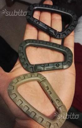 Moschettoni TAN OD NERO polimero alta resistenza