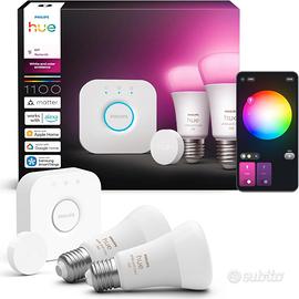 Philips Hue Starter Kit: Bridge + 3 faretti smart