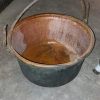 Antico paiolo in rame anni '40