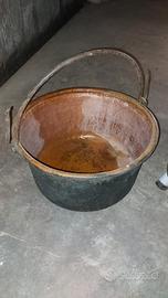Antico paiolo in rame anni '40