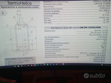 termostufa castelmonte modello helios