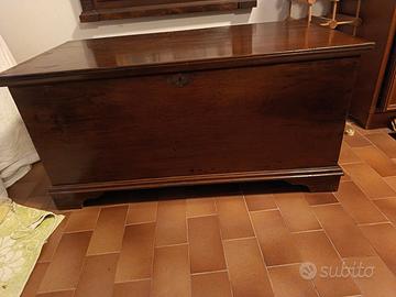 Cassapanca fine '800 in legno restaurata