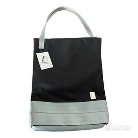 Borsa tote ReMade nera e argento per donna