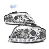 FARI AUDI A3 8P 03-08 LUCE DIURNA A LED FONDO CROM