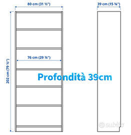 C.e.r.c.o librerie Billy Ikea 80x39x202
