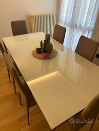 tavolo vetro 90x180cn