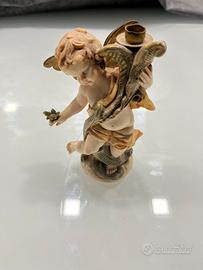 Putto musicante vintage statuetta angioletto