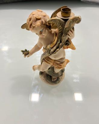 Putto musicante vintage statuetta angioletto