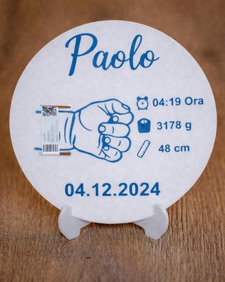 targhetta nascita 