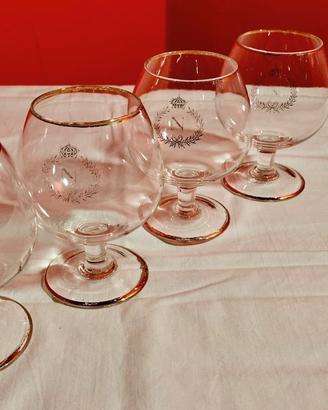 Set 4 bicchieri Cognac Vintage-Stile Napoleonico 