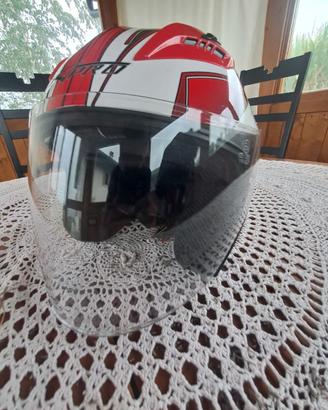 Casco jet moto scooter doppia visiera