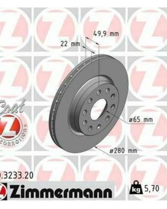 audi/VW/seat dischi freni post. rivestiti NUOVI 