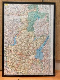 Mappa Provincia di Brescia con Cornice 100x71