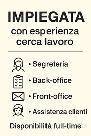 Impiegata/Segretaria/Receptionist con esperienza