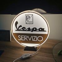 Insegna luminosa led Vespa Servizio