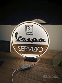 Insegna luminosa led Vespa Servizio