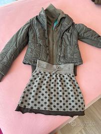 giacca con felpa incorporata e gonna