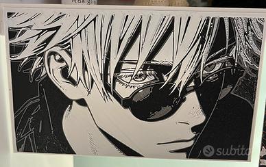 Satoru Gojo Jujutsu Kaisen quadro decorativo manga