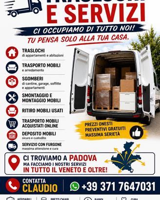 Traslochi/ sgomberi/ trasporto