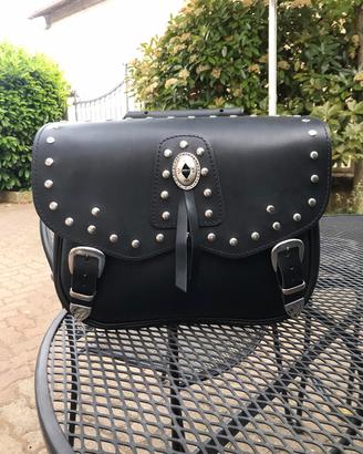 borsa laterale in vera pelle 