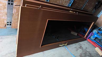 5 porte in legno con vetro in cristallo scuro