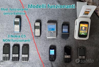 Lotto di 11 cellulari usati di cui 8 funzionanti